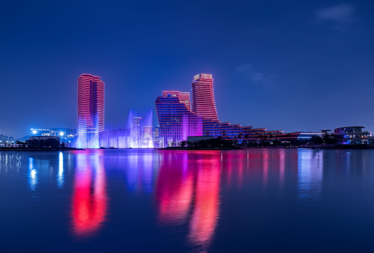 厦门中心音乐喷泉秀