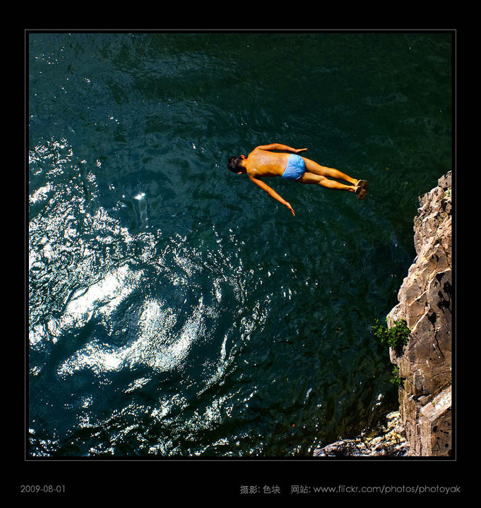 跳水男孩,石桥 br />