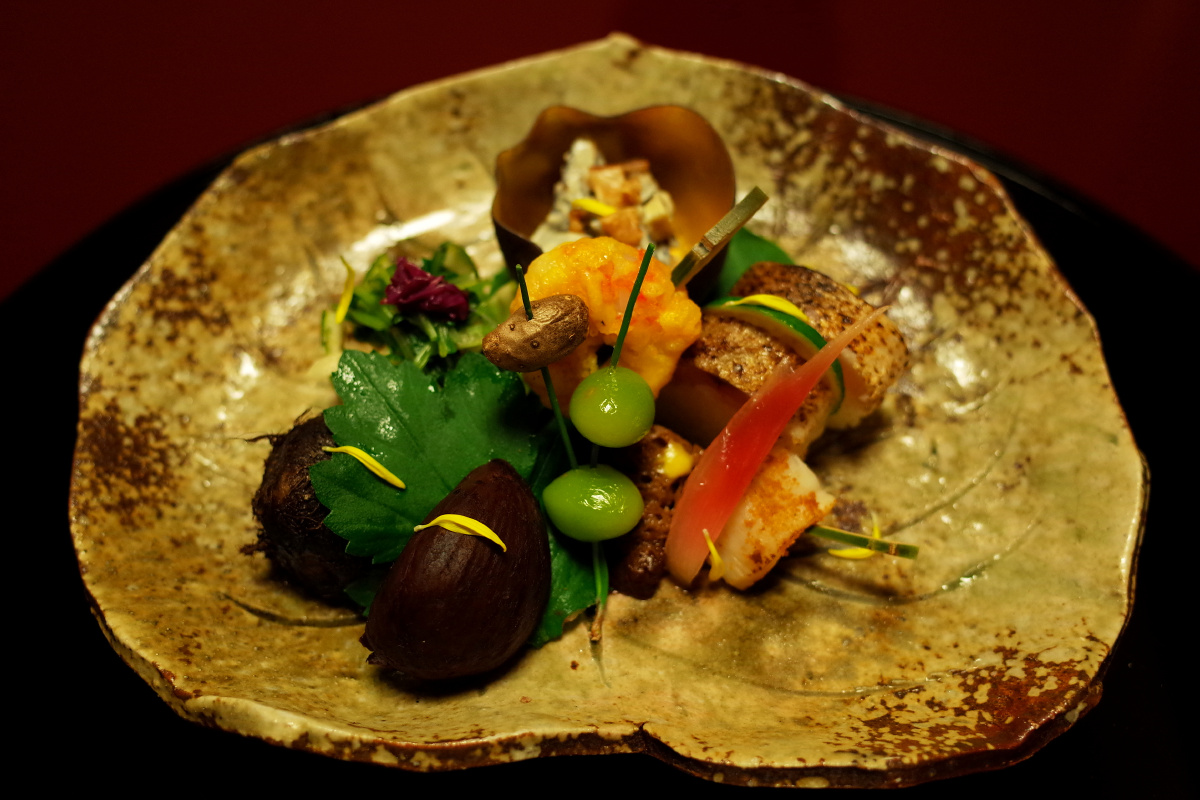 京都米其林三星怀石料理なかむら中村八寸先付烤香鱼椀物白味噌年糕