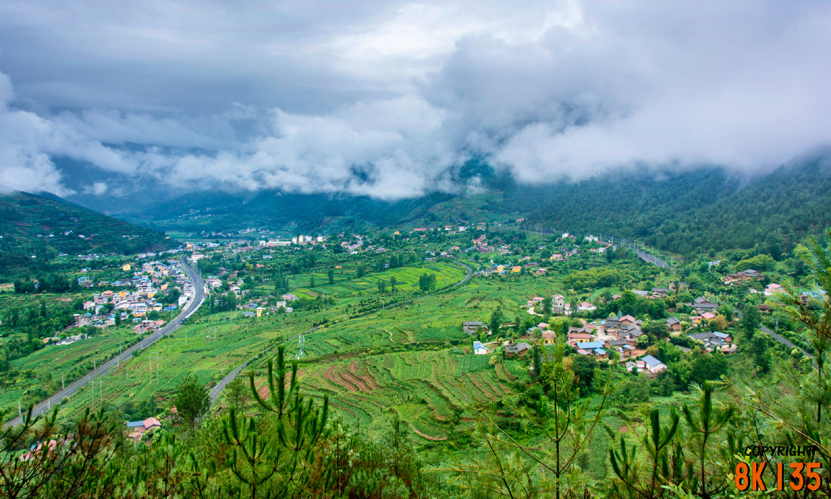 两河口展线全貌