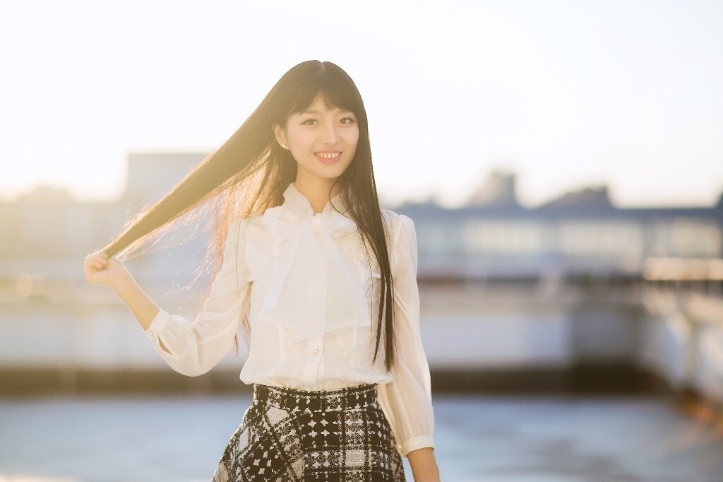 十月,母校杭电天台,我的女友。