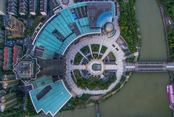 上帝视角俯瞰杭州“环球金融中心”