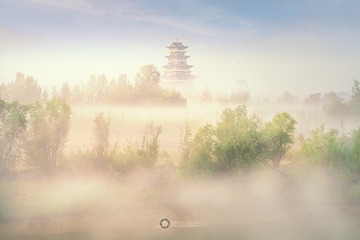 雾锁平阳阁