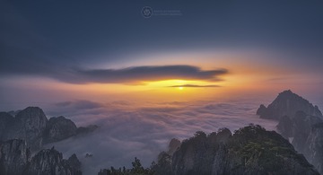 日出黄山天下无山