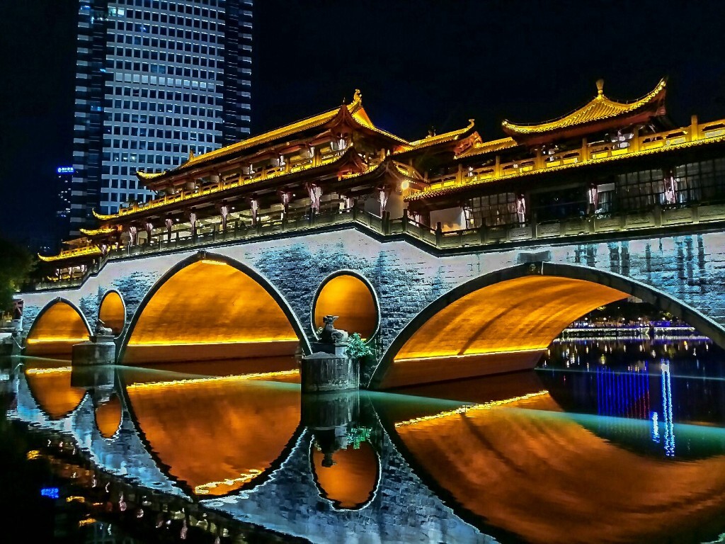 廊桥夜色