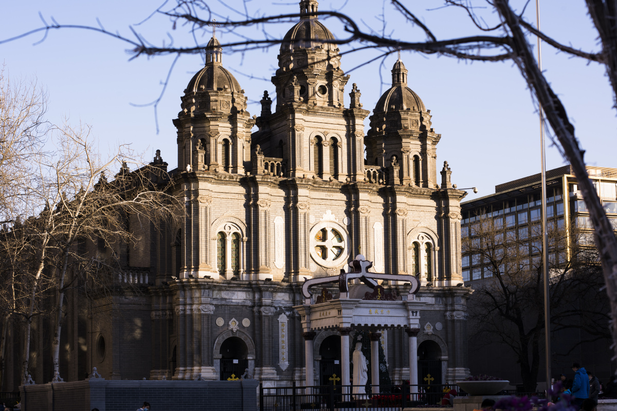 严冬北京圣约瑟夫教堂东堂