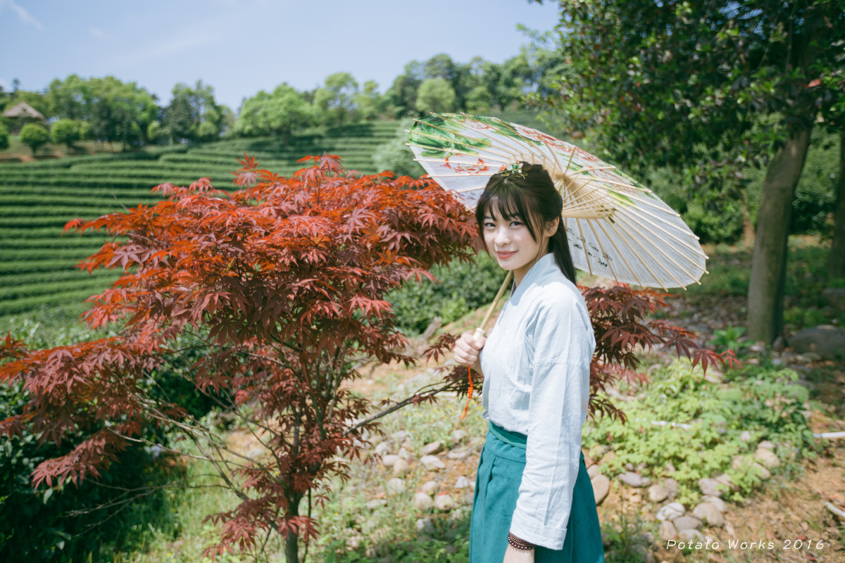 汉服 * 记 - 人像, 汉服, 清新, 茶园, 旅行 - 小豆学