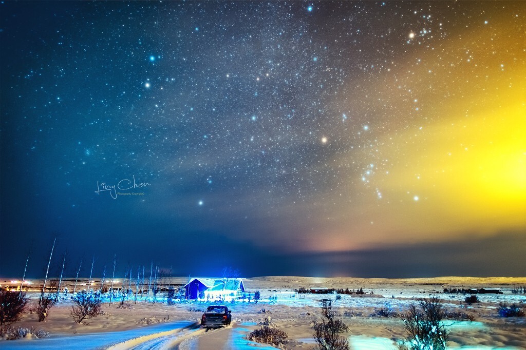 明亮的冬季星空