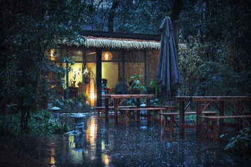 草堂听雨