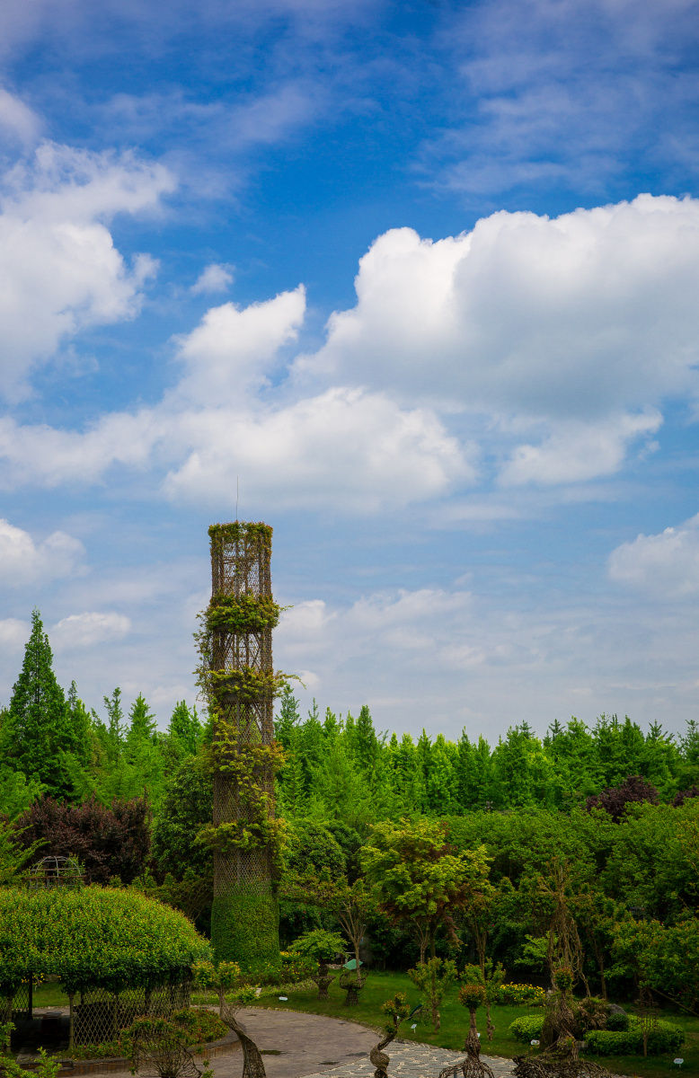 成都市温江区植物编艺公园独具匠心的花木编制艺术