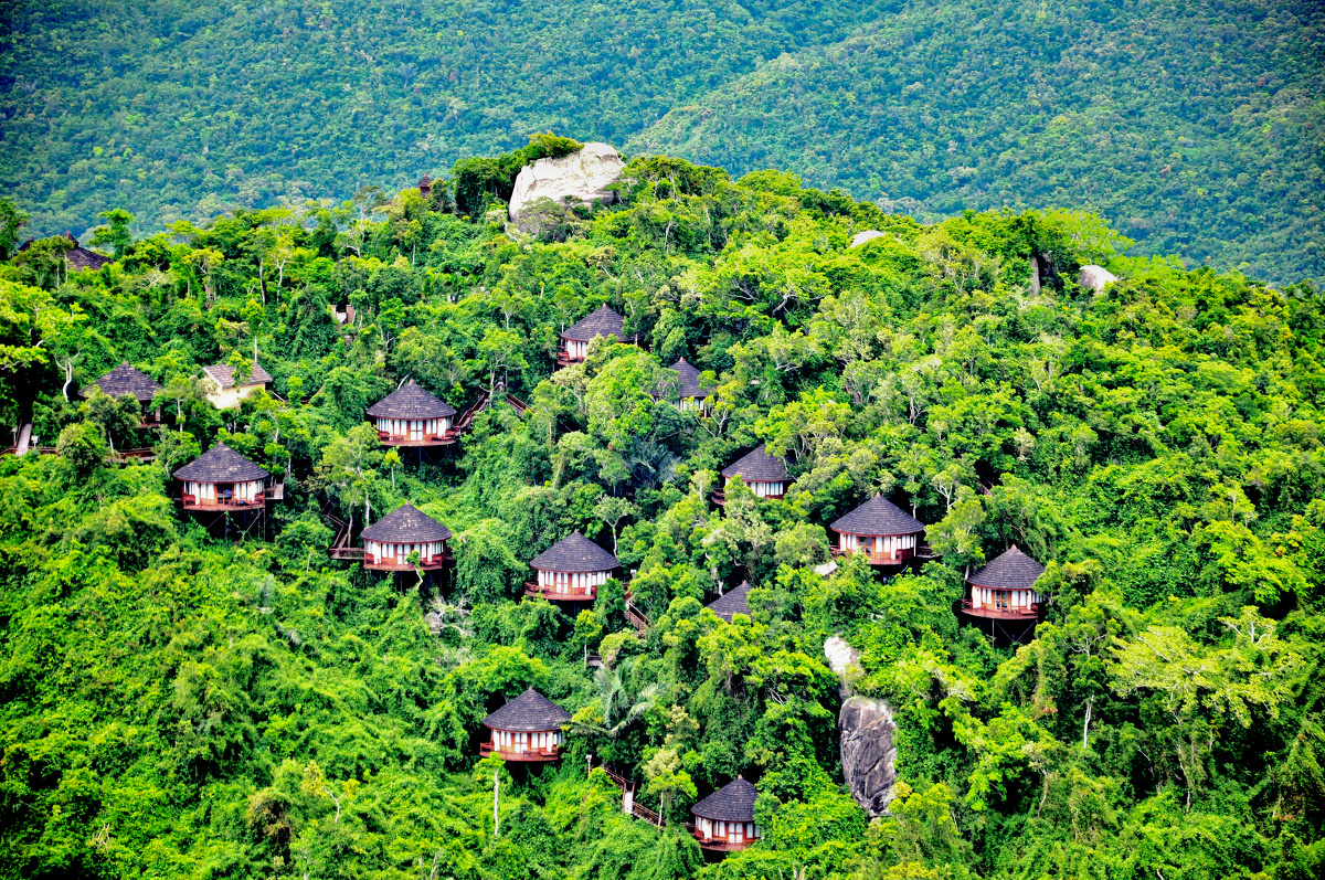 三亚亚龙湾热带天堂森林公园,非诚勿扰拍摄地,住在这个树屋里边真该是