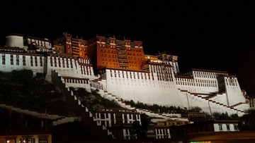 布达拉宫夜景
