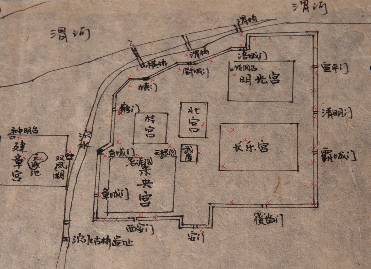 西汉长安城地图,以及拍摄的地方