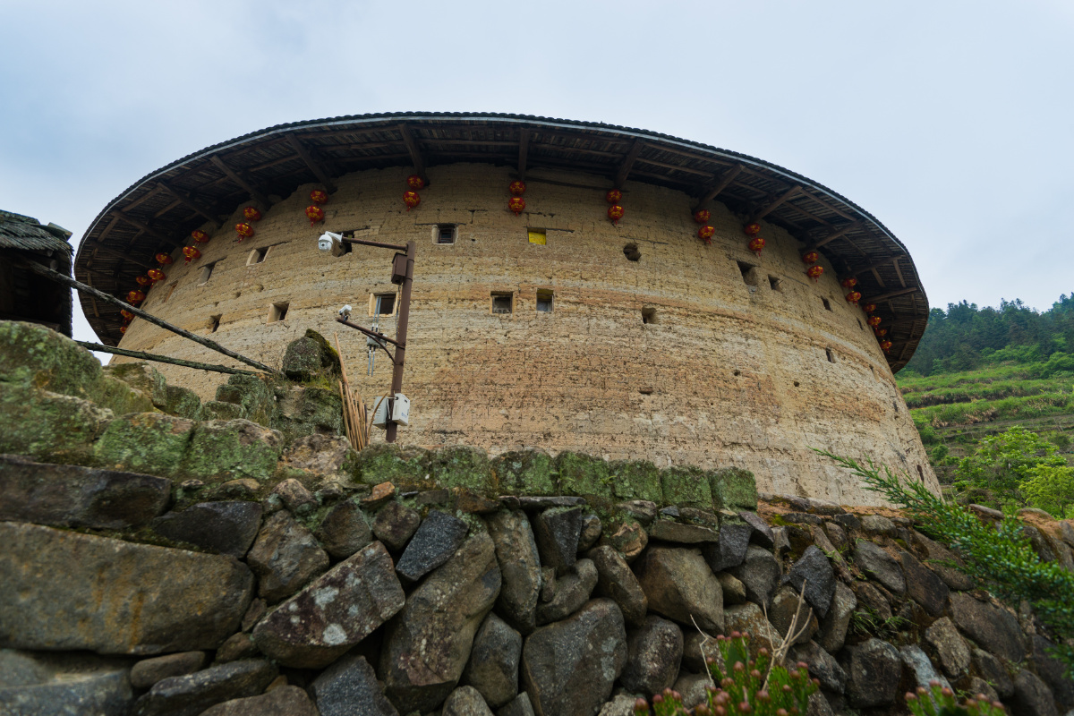 福建土楼游客照