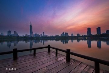玄武湖晚霞