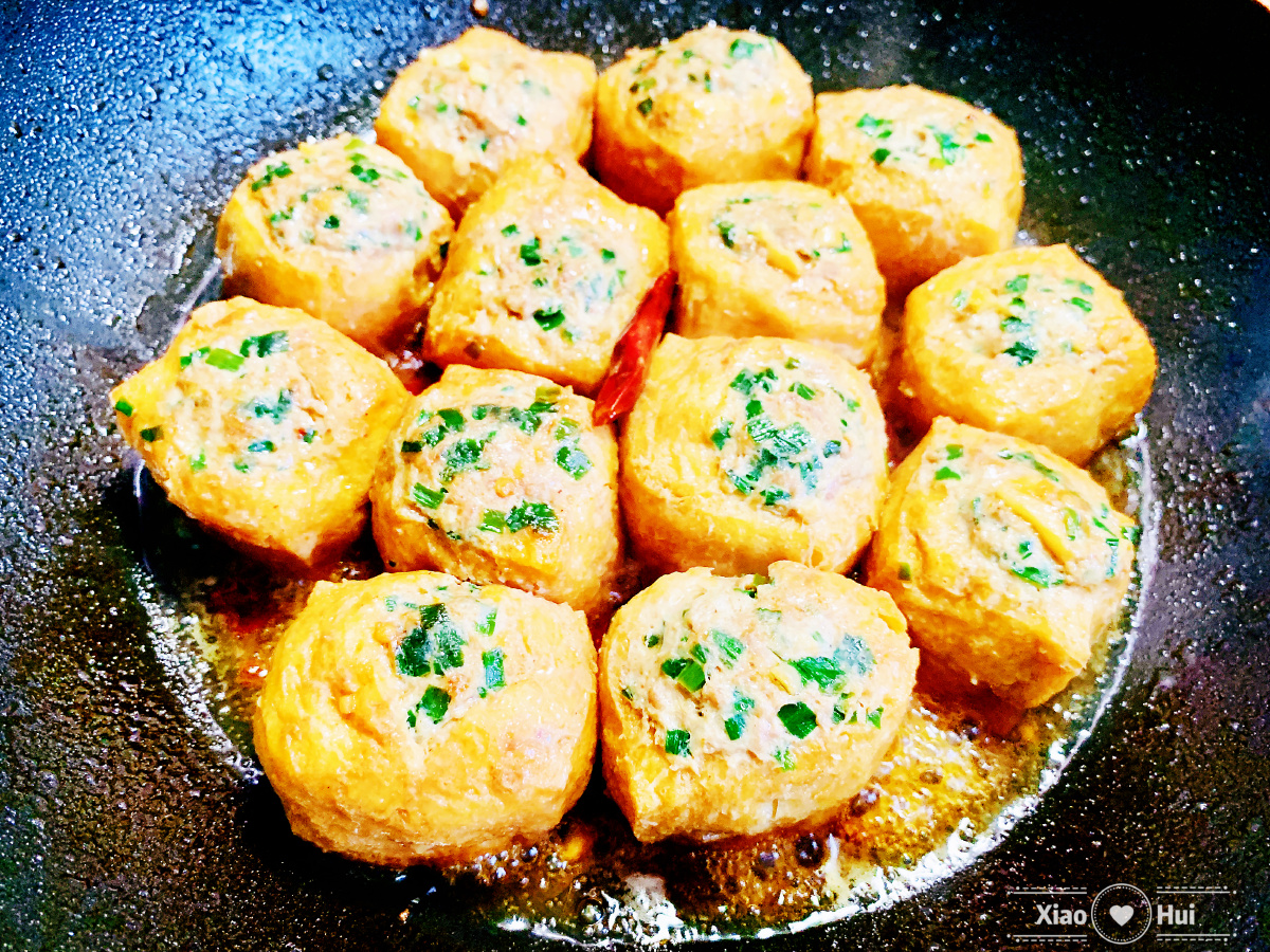 猪肉韭菜酿豆腐