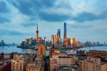 夕照陆家嘴