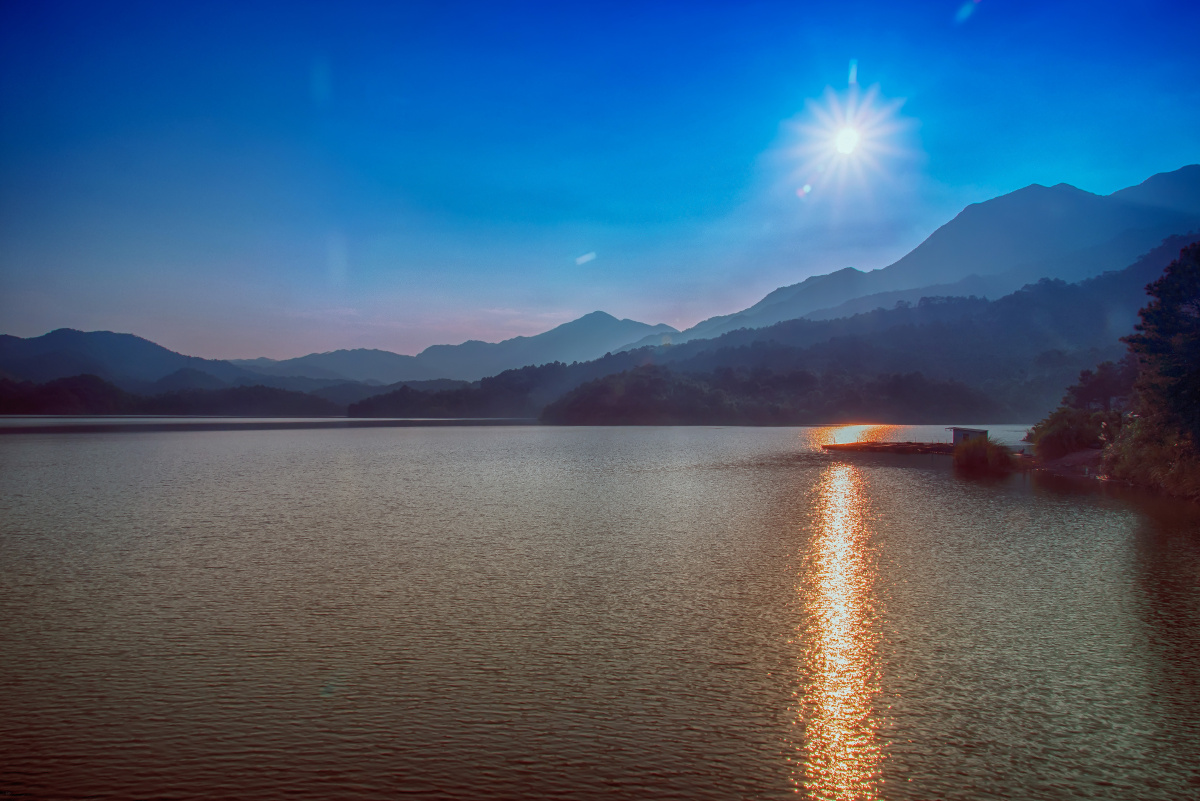 一个去七寨湖拍照