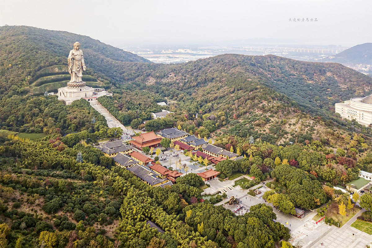 航拍灵山大佛