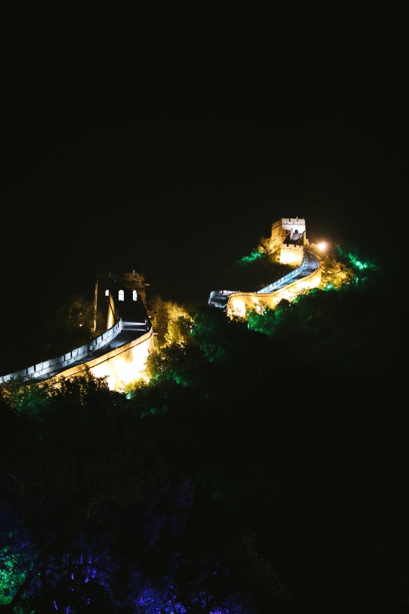八达岭的夜长城