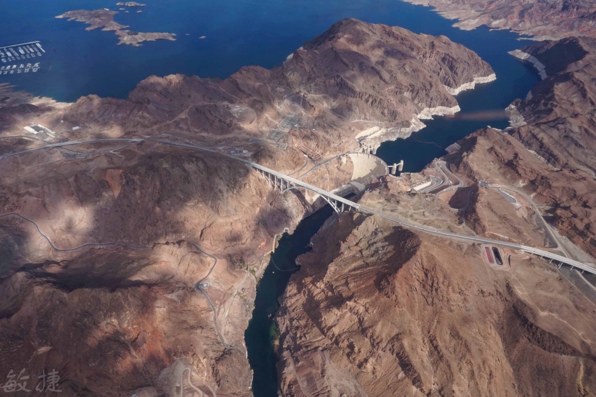 航拍胡佛水坝