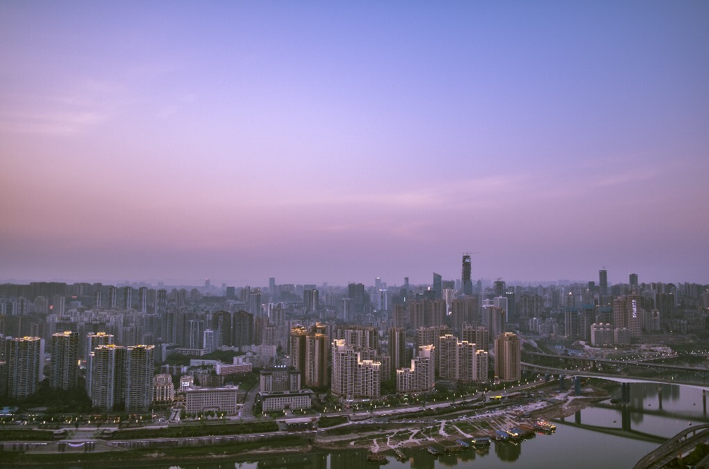远眺江北