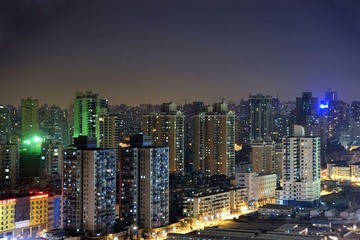 上海市闸北区夜景