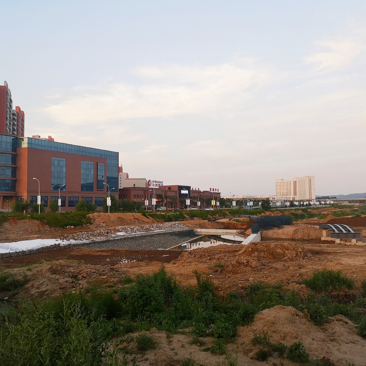 建设中的大连市普兰店区湿地公园