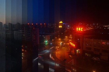 朝阳入夜