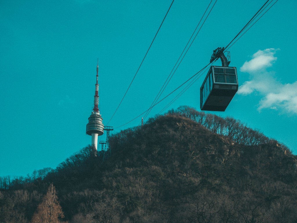 晴天的缆车