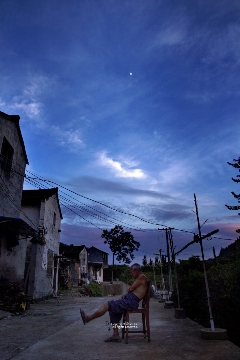 月下的老人,绍兴市,浙江省