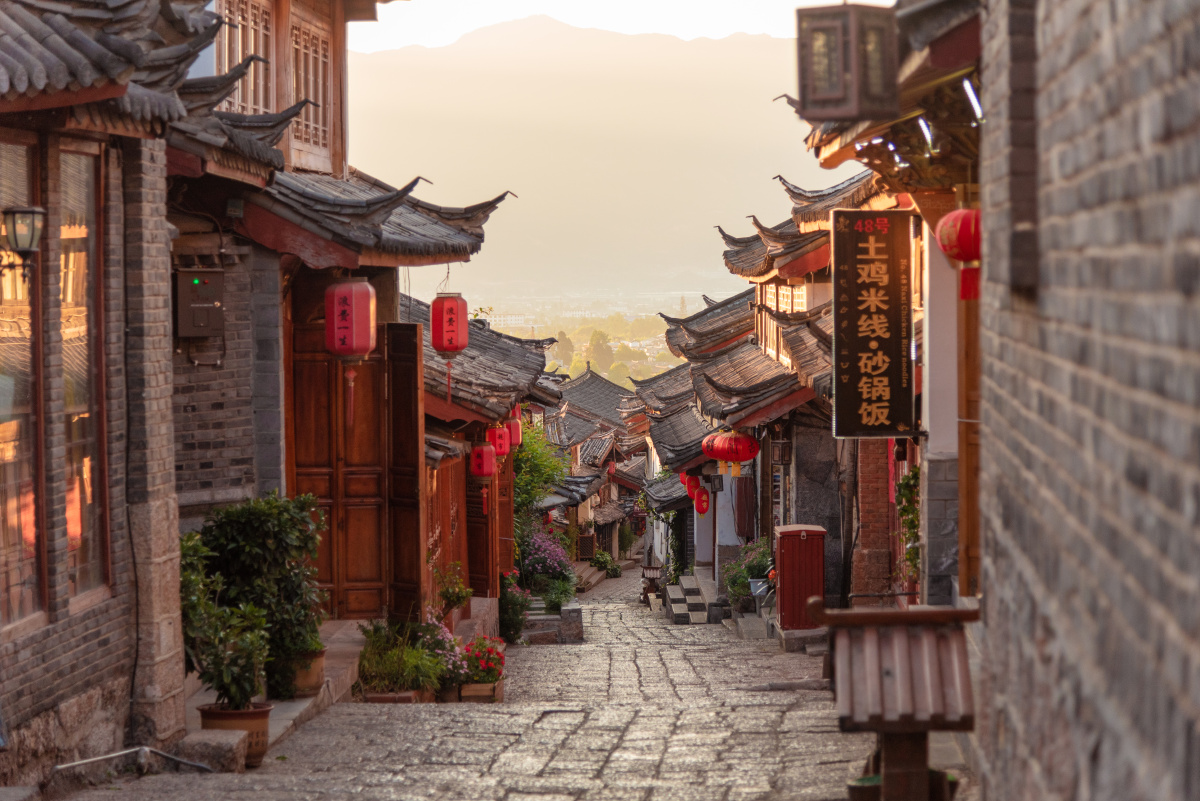 丽江古城的清晨.