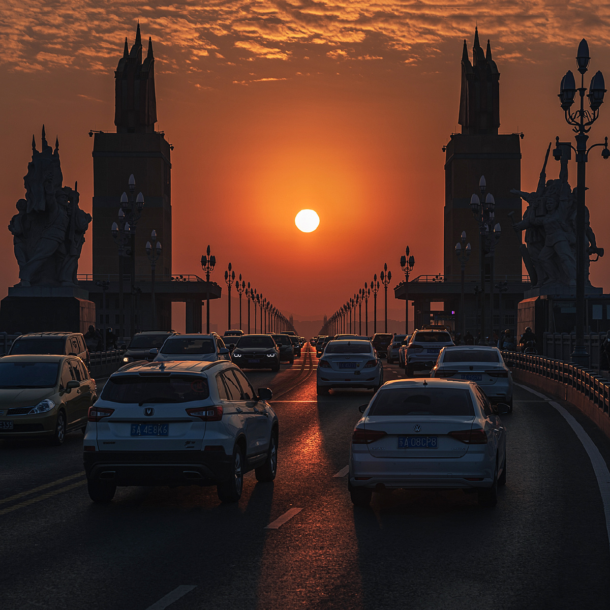 新年快乐一直2020南京日出悬日