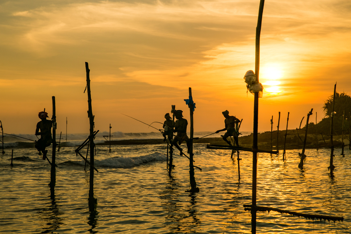 斯里兰卡高跷渔夫
