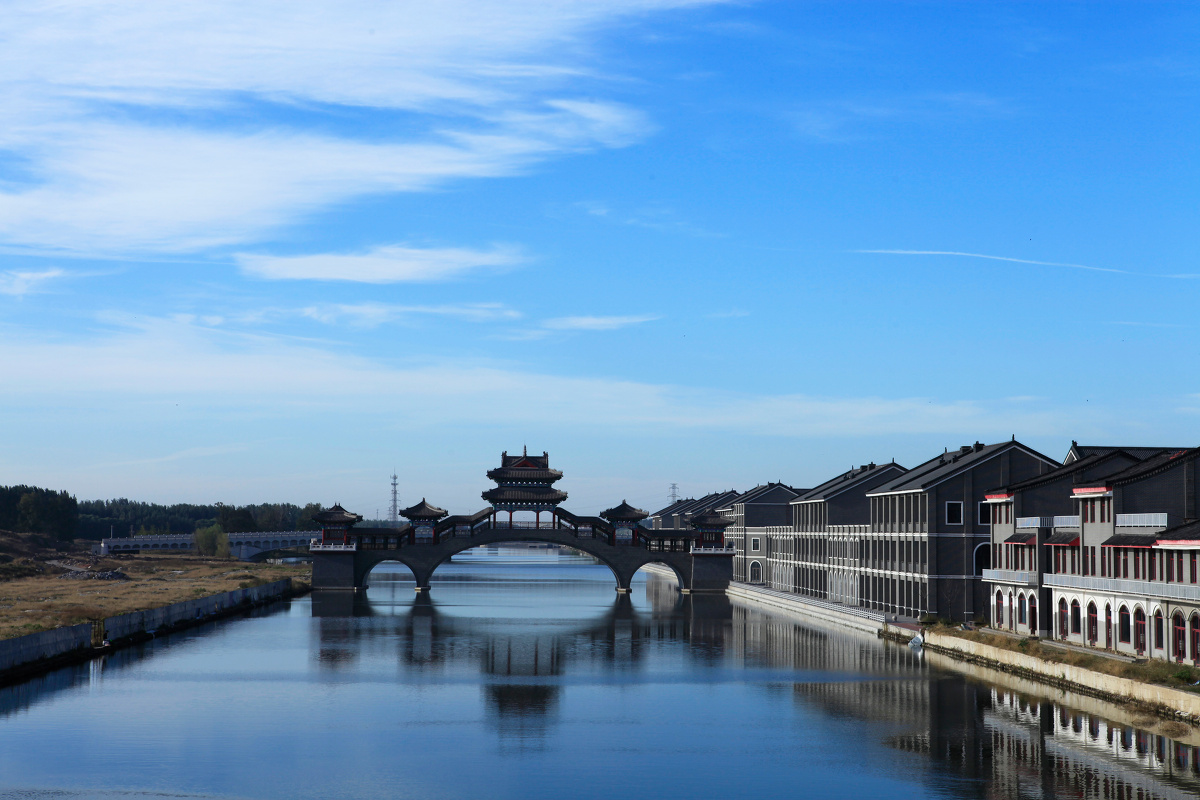 美丽的唐山市丰南区运河唐人街