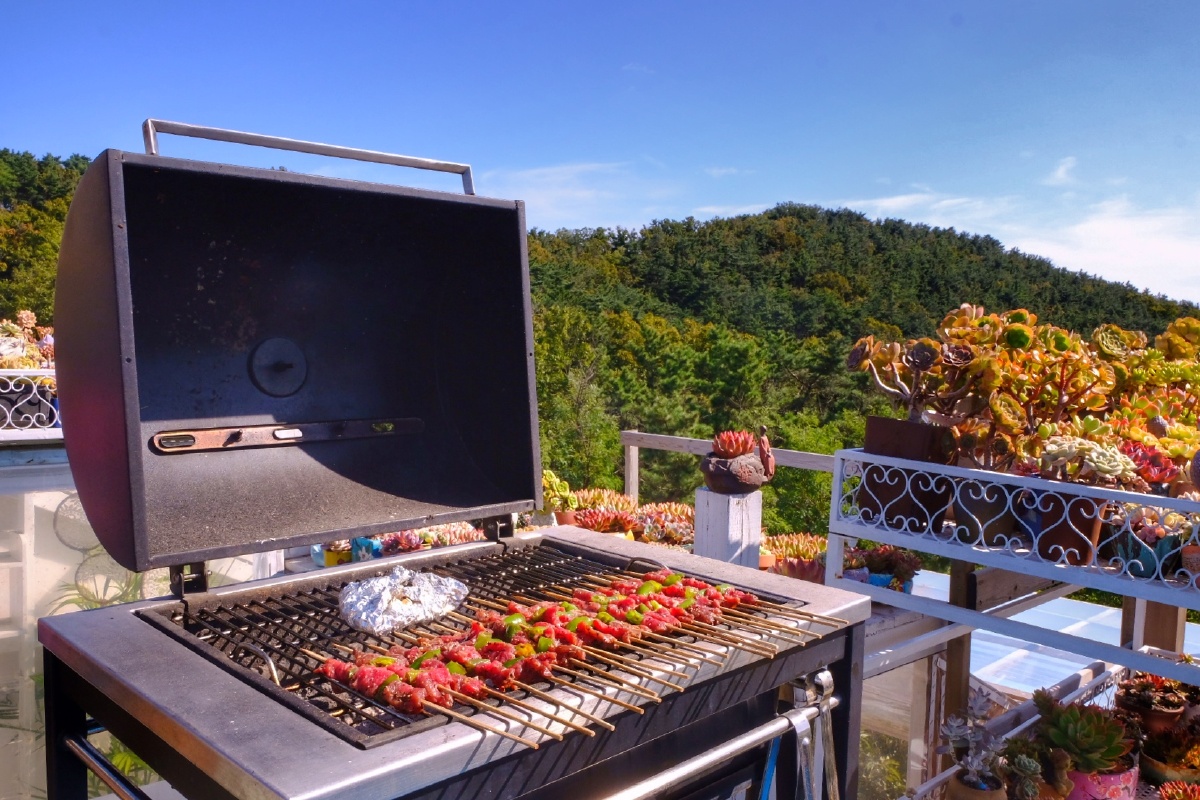 假期第五天露台烧烤走起