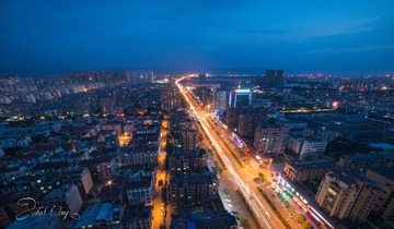 夜景蓝