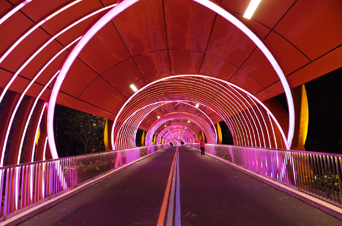 顺德半马健身步道夜景