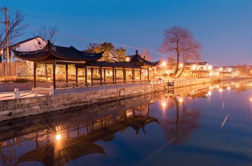 水乡灯光