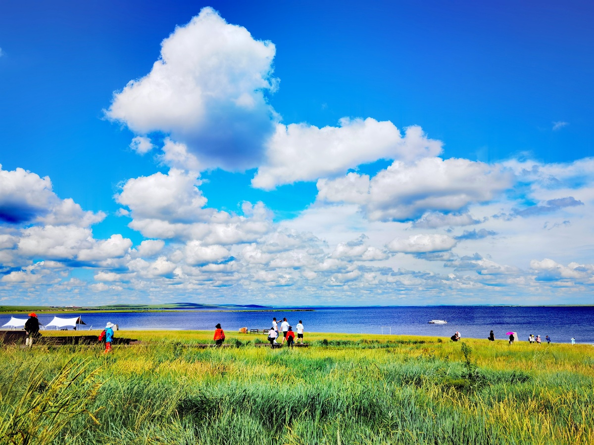 呼和诺尔61蓝天61云朵61湖水
