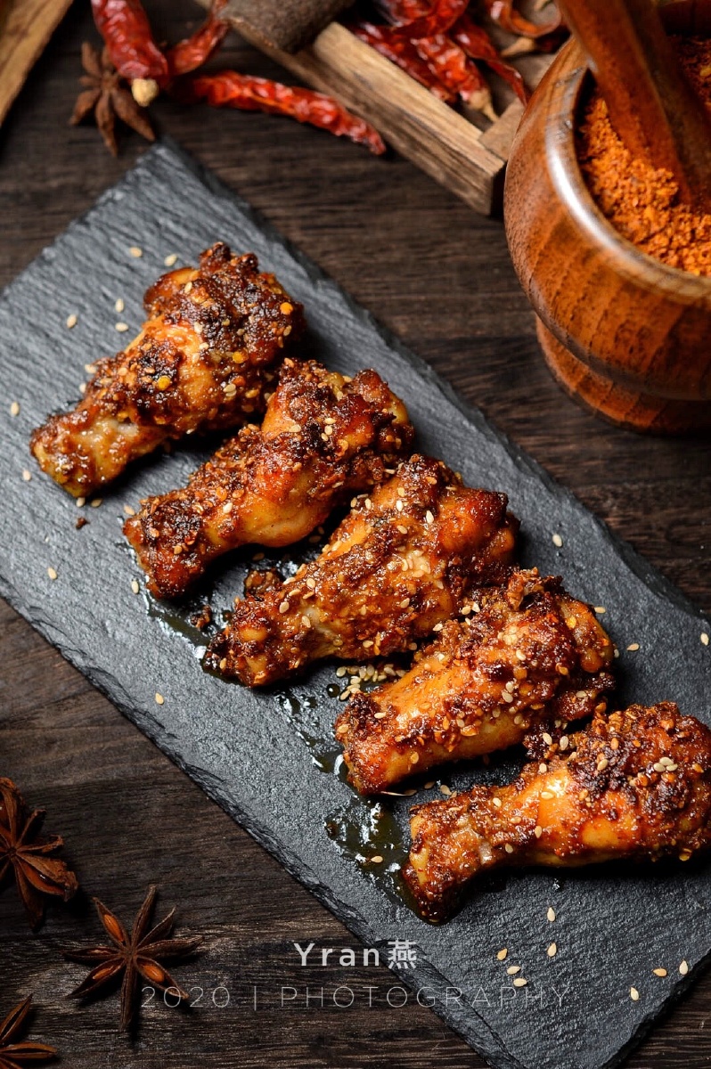 香辣烤鸡翅
