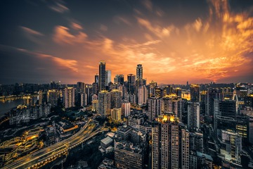 落日熔金