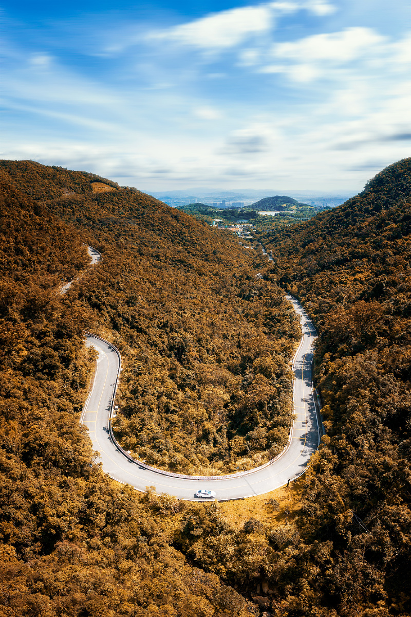 「发卡弯」逃离城市,在盘山公路,找自我! dji mavic 2 pro, hasselbla