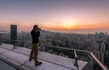 夕拾落日
