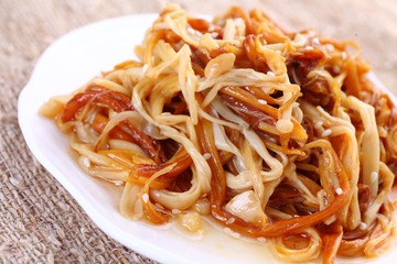 金针菇 凉拌 饮食 韩式 日式 烧烤 食材 肉类 生肉 新鲜  鲜美