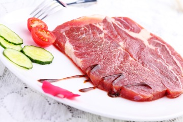 牛排 西冷牛排 肉排 饮食 韩式 日式 烧烤 食材 肉类 生肉 新鲜  鲜美