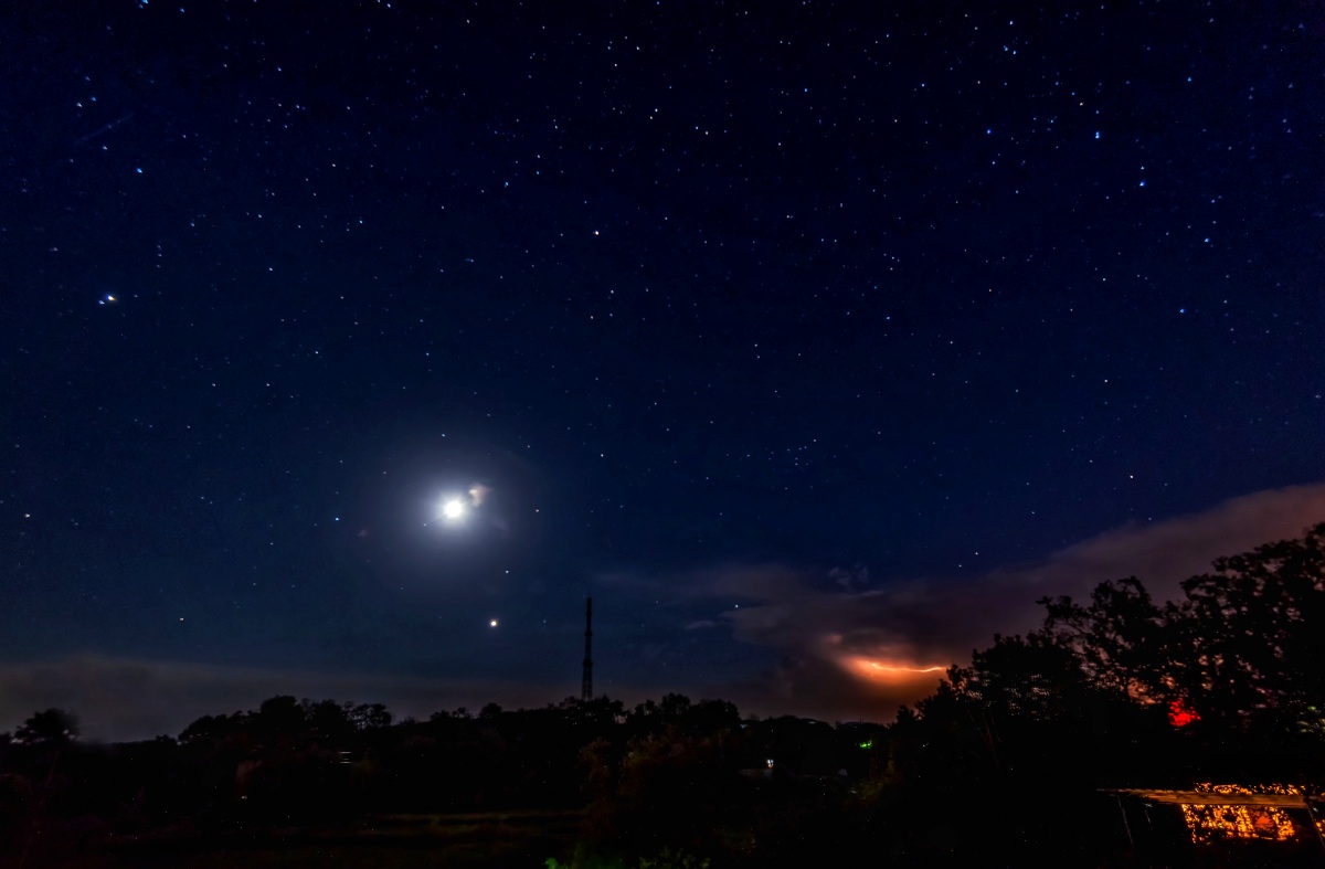 月亮星星和闪电