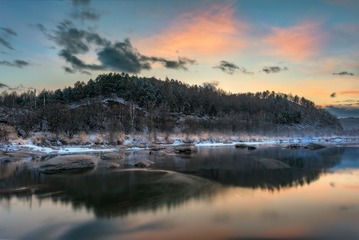 雪后晚霞