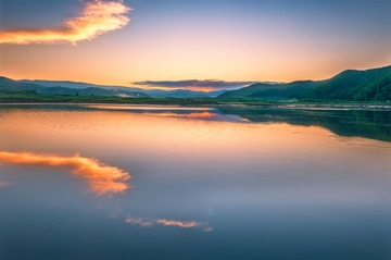 龙泉湖晚霞