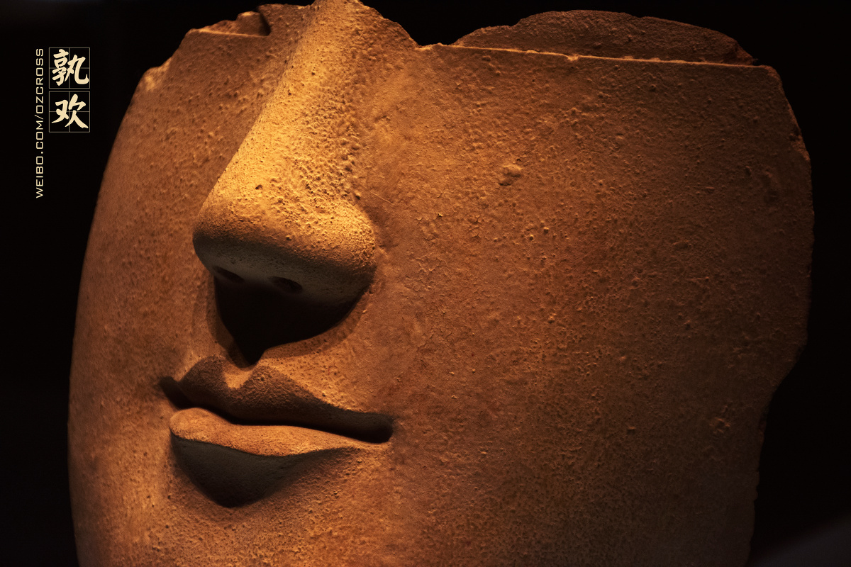 泥塑人面像,北魏,洛阳博物馆,1980年洛阳市偃师县永宁寺塔基出土.